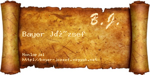 Bayer József névjegykártya