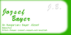 jozsef bayer business card