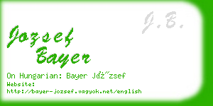 jozsef bayer business card